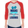 Unisex 50/50 Raglan Three-Quarter Sleeve Tee Thumbnail