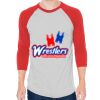 Unisex 50/50 Raglan Three-Quarter Sleeve Tee Thumbnail