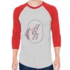 Unisex 50/50 Raglan Three-Quarter Sleeve Tee Thumbnail
