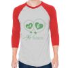 Unisex 50/50 Raglan Three-Quarter Sleeve Tee Thumbnail