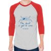 Unisex 50/50 Raglan Three-Quarter Sleeve Tee Thumbnail