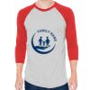 Unisex 50/50 Raglan Three-Quarter Sleeve Tee Thumbnail