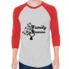 Unisex 50/50 Raglan Three-Quarter Sleeve Tee Thumbnail