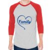 Unisex 50/50 Raglan Three-Quarter Sleeve Tee Thumbnail