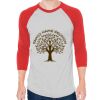 Unisex 50/50 Raglan Three-Quarter Sleeve Tee Thumbnail