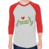 Unisex 50/50 Raglan Three-Quarter Sleeve Tee Thumbnail