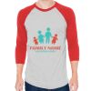 Unisex 50/50 Raglan Three-Quarter Sleeve Tee Thumbnail