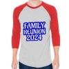 Unisex 50/50 Raglan Three-Quarter Sleeve Tee Thumbnail