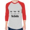 Unisex 50/50 Raglan Three-Quarter Sleeve Tee Thumbnail