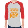 Unisex 50/50 Raglan Three-Quarter Sleeve Tee Thumbnail