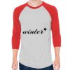 Unisex 50/50 Raglan Three-Quarter Sleeve Tee Thumbnail