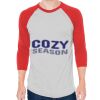 Unisex 50/50 Raglan Three-Quarter Sleeve Tee Thumbnail