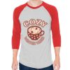 Unisex 50/50 Raglan Three-Quarter Sleeve Tee Thumbnail