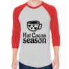 Unisex 50/50 Raglan Three-Quarter Sleeve Tee Thumbnail
