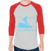 Unisex 50/50 Raglan Three-Quarter Sleeve Tee Thumbnail