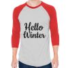 Unisex 50/50 Raglan Three-Quarter Sleeve Tee Thumbnail