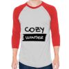 Unisex 50/50 Raglan Three-Quarter Sleeve Tee Thumbnail