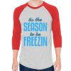 Unisex 50/50 Raglan Three-Quarter Sleeve Tee Thumbnail