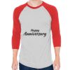 Unisex 50/50 Raglan Three-Quarter Sleeve Tee Thumbnail