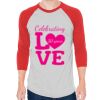 Unisex 50/50 Raglan Three-Quarter Sleeve Tee Thumbnail