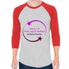 Unisex 50/50 Raglan Three-Quarter Sleeve Tee Thumbnail