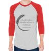 Unisex 50/50 Raglan Three-Quarter Sleeve Tee Thumbnail