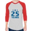 Unisex 50/50 Raglan Three-Quarter Sleeve Tee Thumbnail