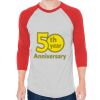 Unisex 50/50 Raglan Three-Quarter Sleeve Tee Thumbnail