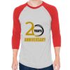 Unisex 50/50 Raglan Three-Quarter Sleeve Tee Thumbnail