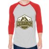 Unisex 50/50 Raglan Three-Quarter Sleeve Tee Thumbnail