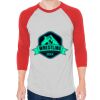 Unisex 50/50 Raglan Three-Quarter Sleeve Tee Thumbnail