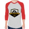 Unisex 50/50 Raglan Three-Quarter Sleeve Tee Thumbnail