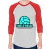 Unisex 50/50 Raglan Three-Quarter Sleeve Tee Thumbnail