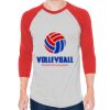 Unisex 50/50 Raglan Three-Quarter Sleeve Tee Thumbnail