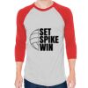 Unisex 50/50 Raglan Three-Quarter Sleeve Tee Thumbnail