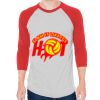 Unisex 50/50 Raglan Three-Quarter Sleeve Tee Thumbnail