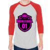 Unisex 50/50 Raglan Three-Quarter Sleeve Tee Thumbnail