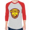 Unisex 50/50 Raglan Three-Quarter Sleeve Tee Thumbnail