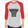 Unisex 50/50 Raglan Three-Quarter Sleeve Tee Thumbnail