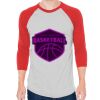Unisex 50/50 Raglan Three-Quarter Sleeve Tee Thumbnail