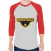 Unisex 50/50 Raglan Three-Quarter Sleeve Tee Thumbnail