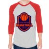 Unisex 50/50 Raglan Three-Quarter Sleeve Tee Thumbnail