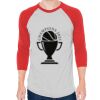 Unisex 50/50 Raglan Three-Quarter Sleeve Tee Thumbnail