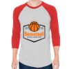 Unisex 50/50 Raglan Three-Quarter Sleeve Tee Thumbnail