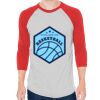 Unisex 50/50 Raglan Three-Quarter Sleeve Tee Thumbnail