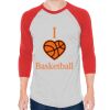 Unisex 50/50 Raglan Three-Quarter Sleeve Tee Thumbnail