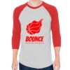 Unisex 50/50 Raglan Three-Quarter Sleeve Tee Thumbnail