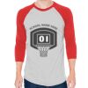 Unisex 50/50 Raglan Three-Quarter Sleeve Tee Thumbnail