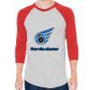 Unisex 50/50 Raglan Three-Quarter Sleeve Tee Thumbnail