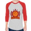 Unisex 50/50 Raglan Three-Quarter Sleeve Tee Thumbnail